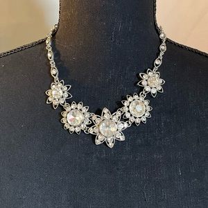Silver Tone Floral Necklace